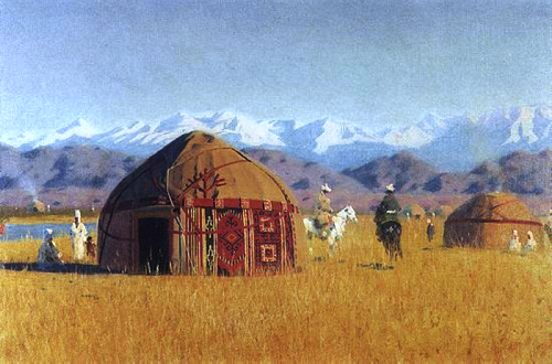 Верещагин. Киргизские кибитки
